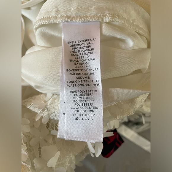 Adrianna Papell Embroidered 3D Floral Lace Single Sleeve Sheath Dress - Picture 8 of 9